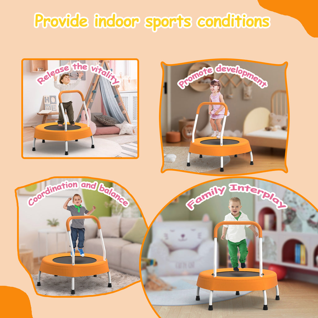 28 Inch Toddler Trampoline for Kids (1+ Years) with Handle  Indoor & Outdoor Use - Baby Dotz