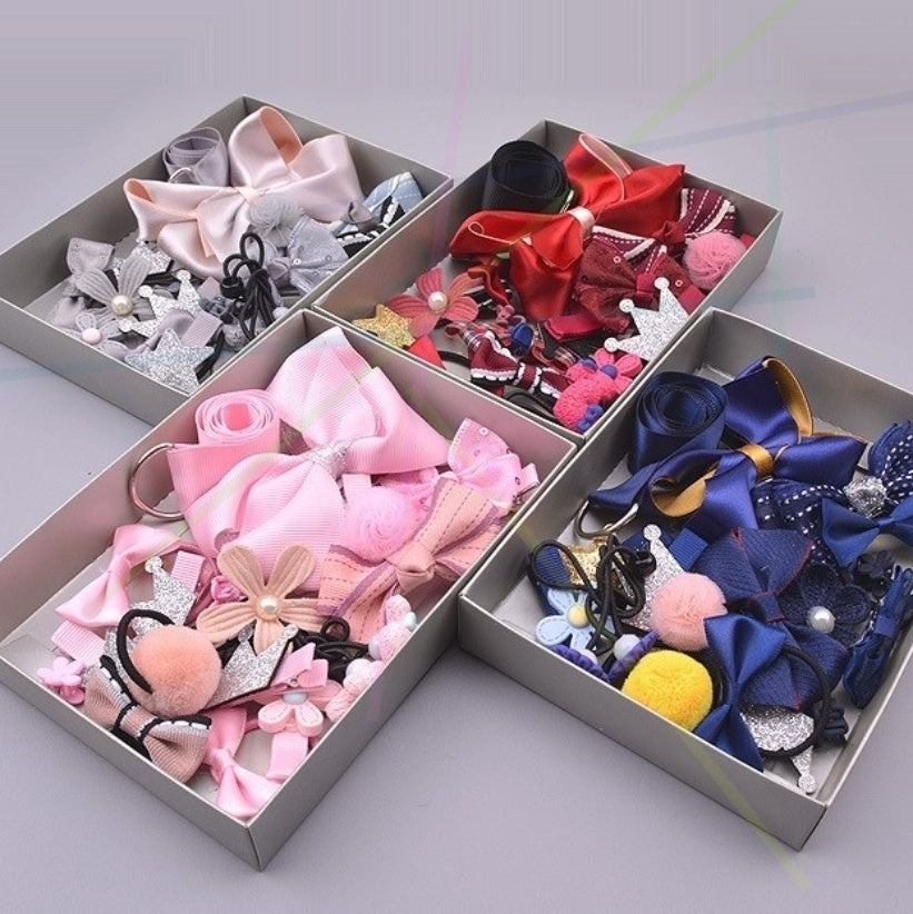 17-Piece Children’s Hair Accessories Set - Baby Dotz