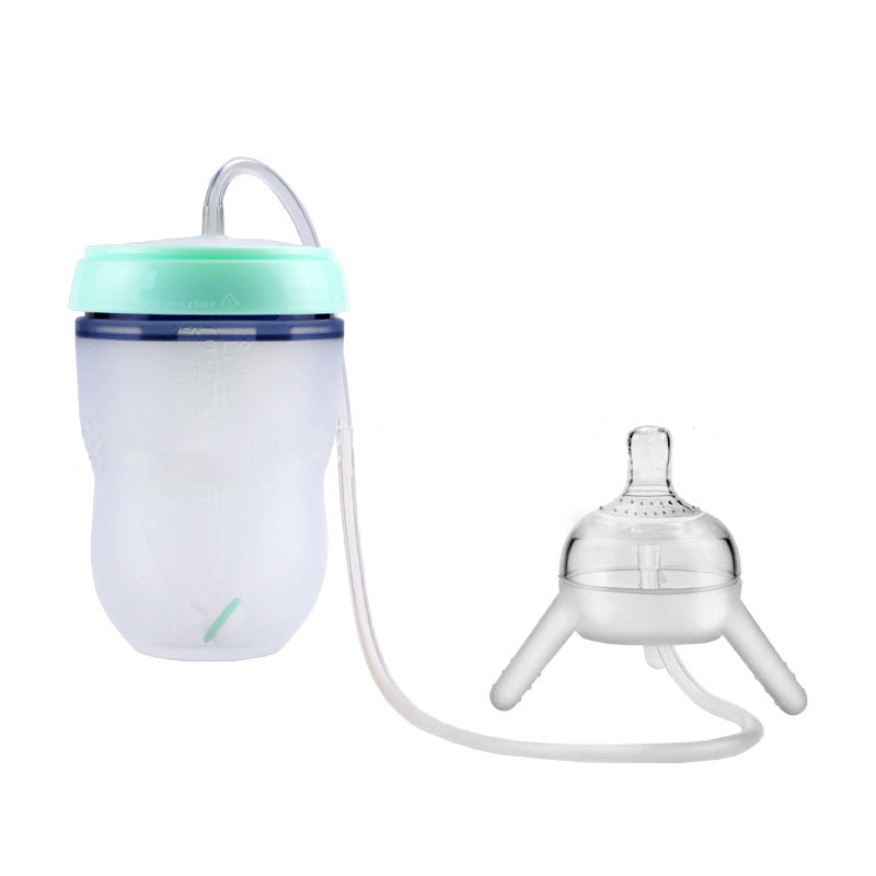 Kids Silicone Sippy Training Cup Feeding Bottle (Child Learning Cup) - Baby Dotz