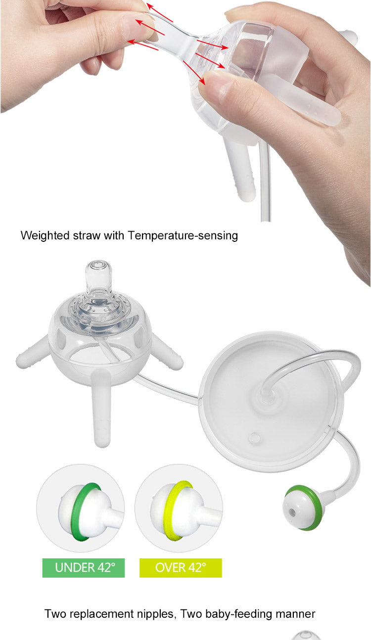 Kids Silicone Sippy Training Cup Feeding Bottle (Child Learning Cup) - Baby Dotz