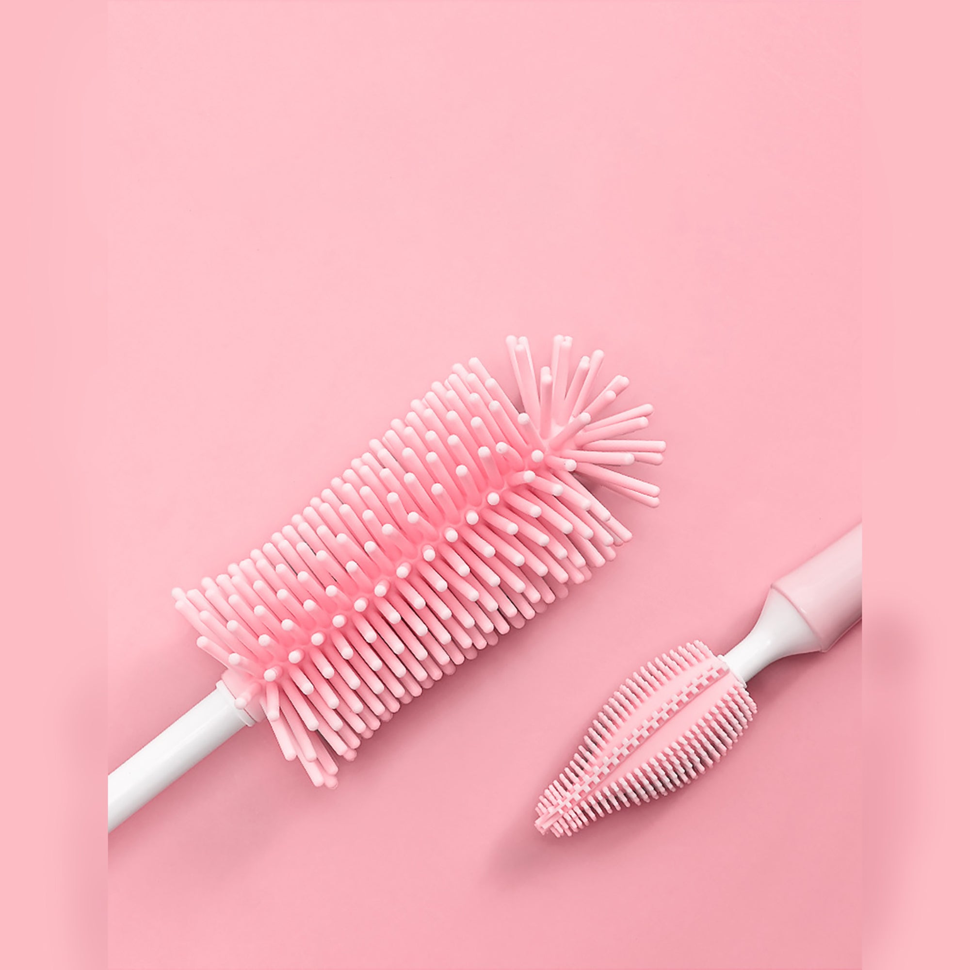 Baby Silicone Baby Bottle Brush Straw Scrubbing Cleaning Set - Baby Dotz