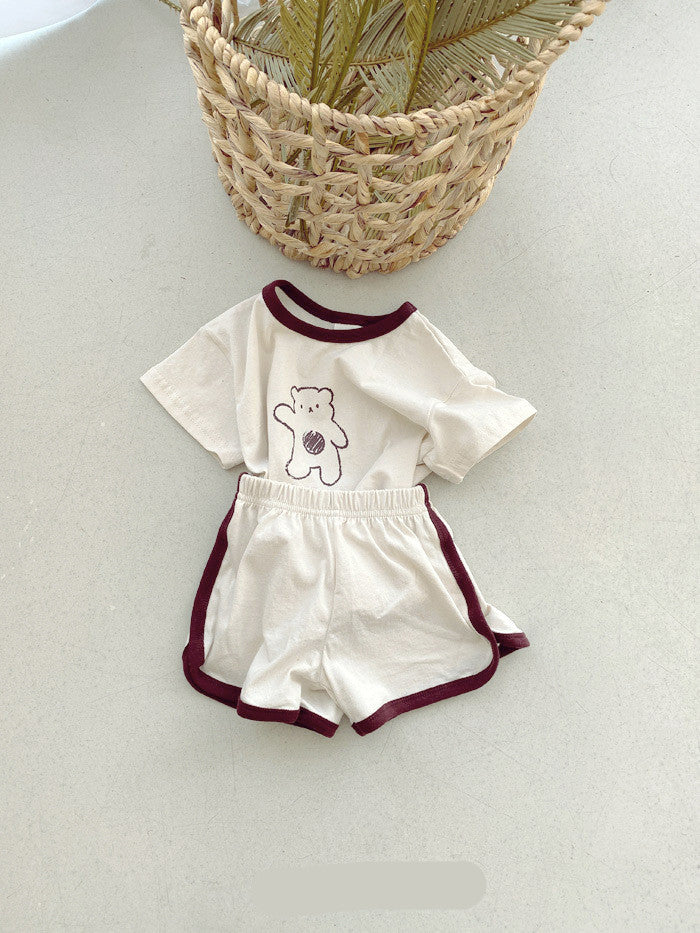 Baby Bear Cotton Suit – Two-Piece Cartoon Comfort For Babies & Toddlers - Baby Dotz