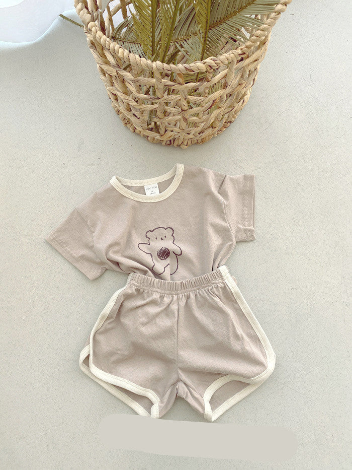 Baby Bear Cotton Suit – Two-Piece Cartoon Comfort For Babies & Toddlers - Baby Dotz