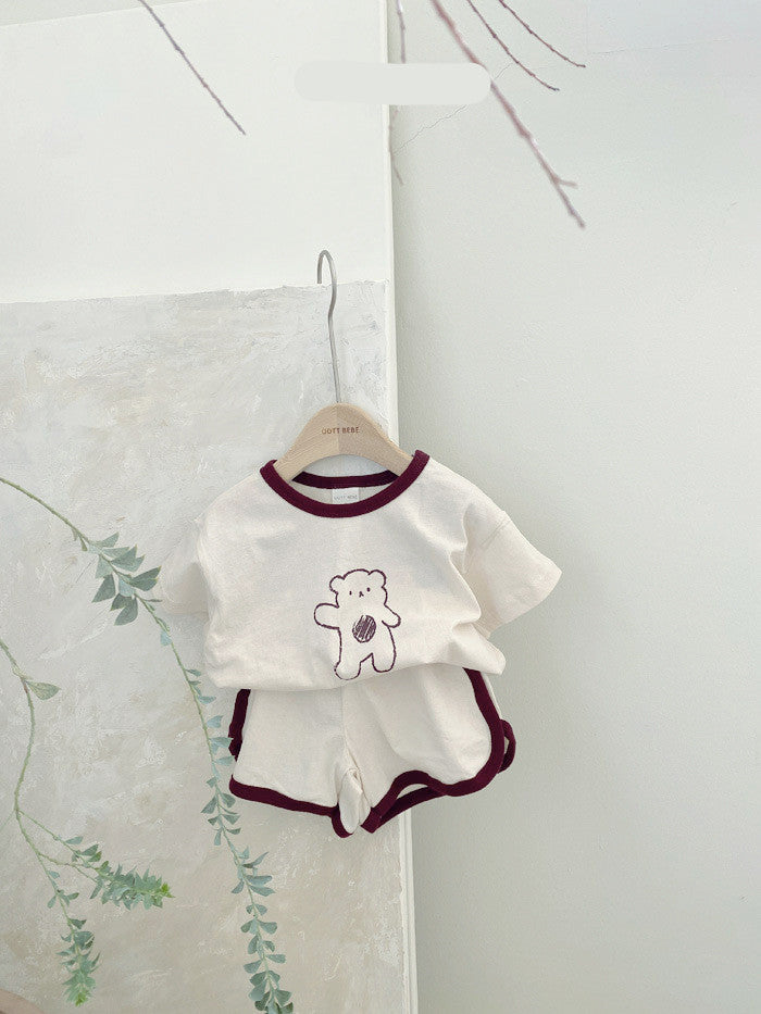 Baby Bear Cotton Suit – Two-Piece Cartoon Comfort For Babies & Toddlers - Baby Dotz