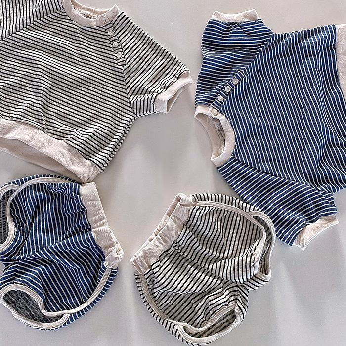 Baby Striped Shorts Set Toddler Baby Two-piece Set - Baby Dotz