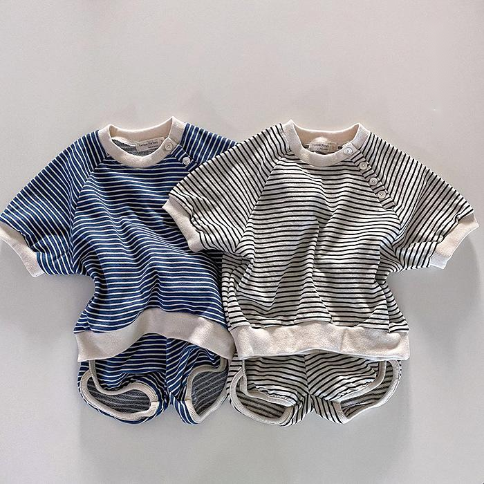 Baby Striped Shorts Set Toddler Baby Two-piece Set - Baby Dotz