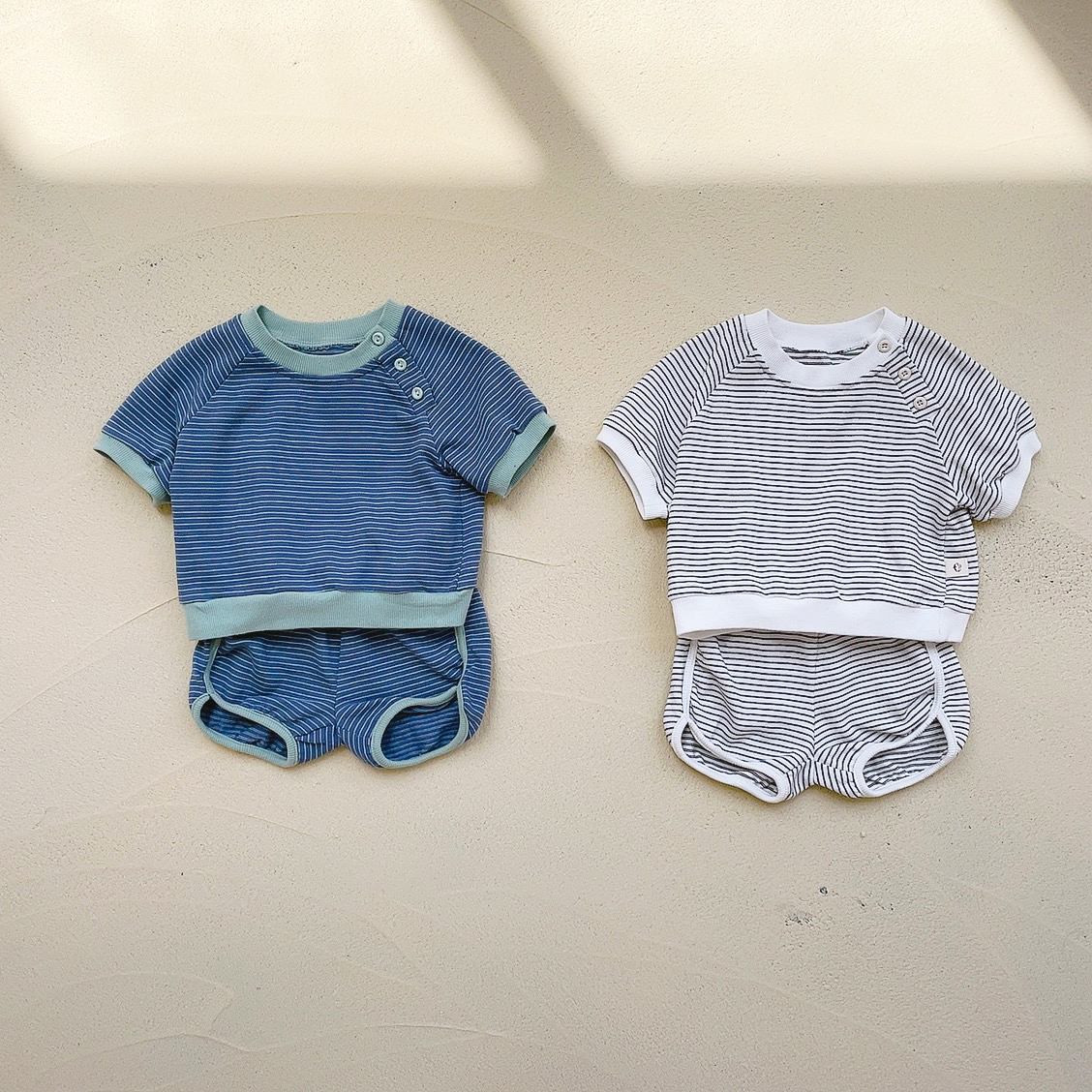 Baby Striped Shorts Set Toddler Baby Two-piece Set - Baby Dotz