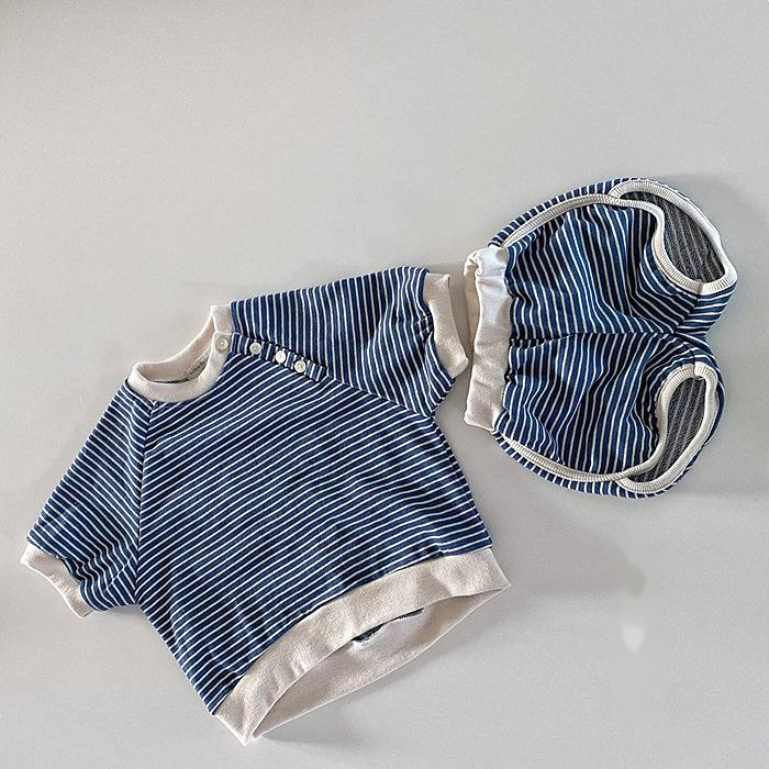 Baby Striped Shorts Set Toddler Baby Two-piece Set - Baby Dotz