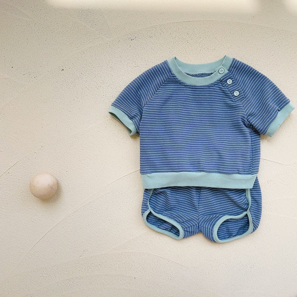 Baby Striped Shorts Set Toddler Baby Two-piece Set - Baby Dotz