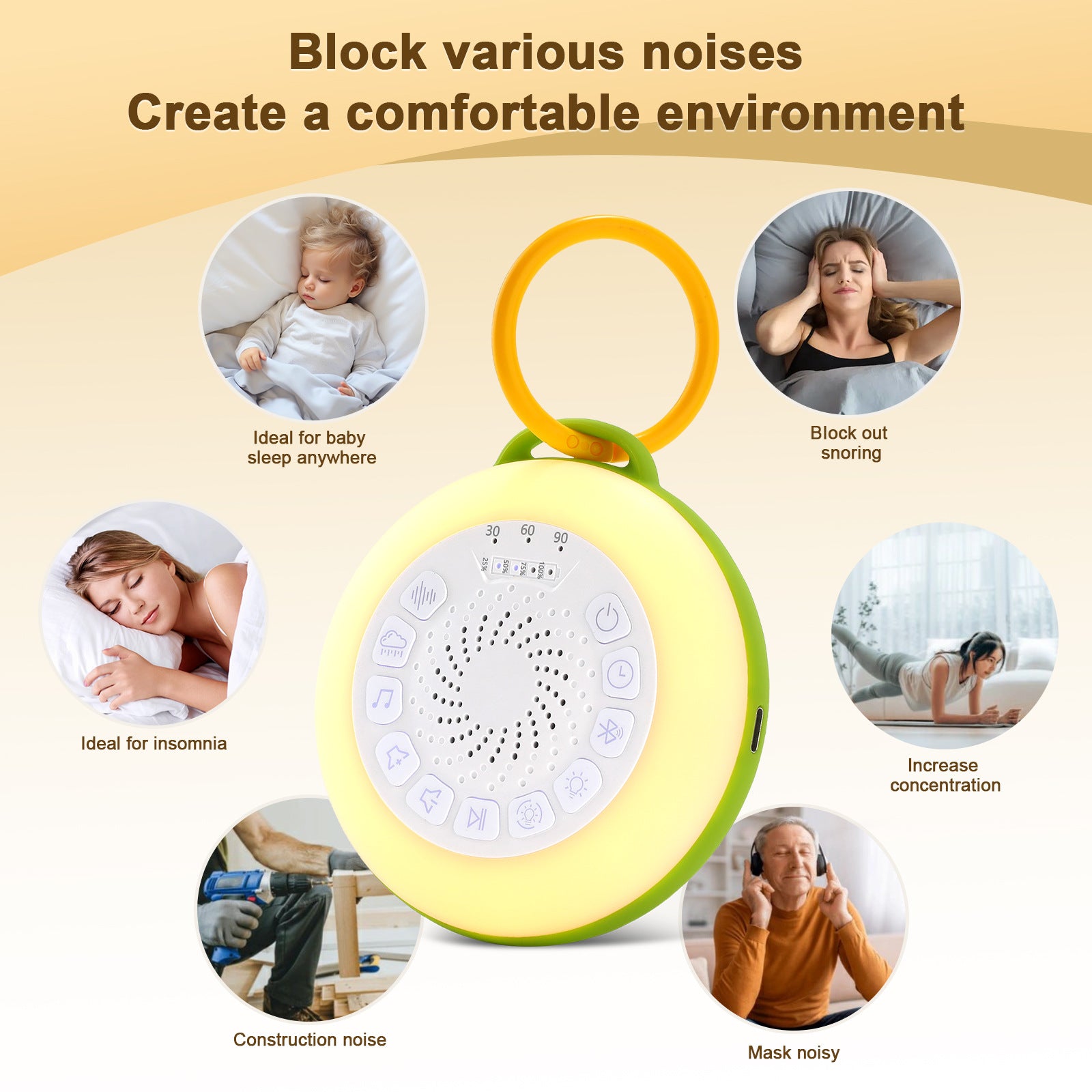 White Noise Bluetooth Soothing Baby Music - Baby Dotz