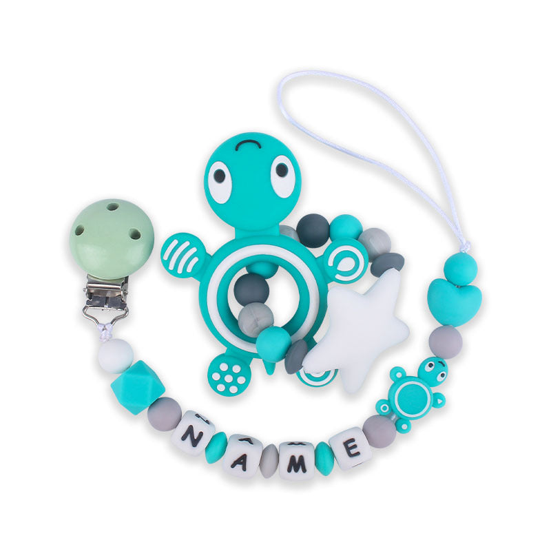 New Turtle Silicone Teether Baby Molar Toy Pacifier Chain - Baby Dotz