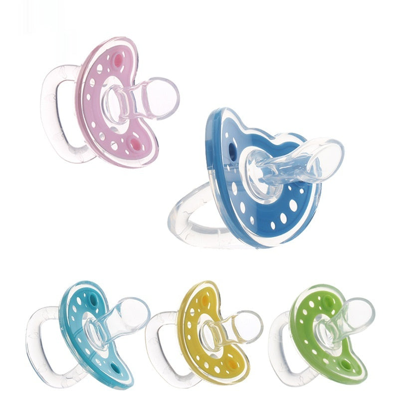 Baby Products Full Silica Gel Pacifier Two-color Liquid Silicone Sleep Comfort Baby Pacifier Baby - Baby Dotz