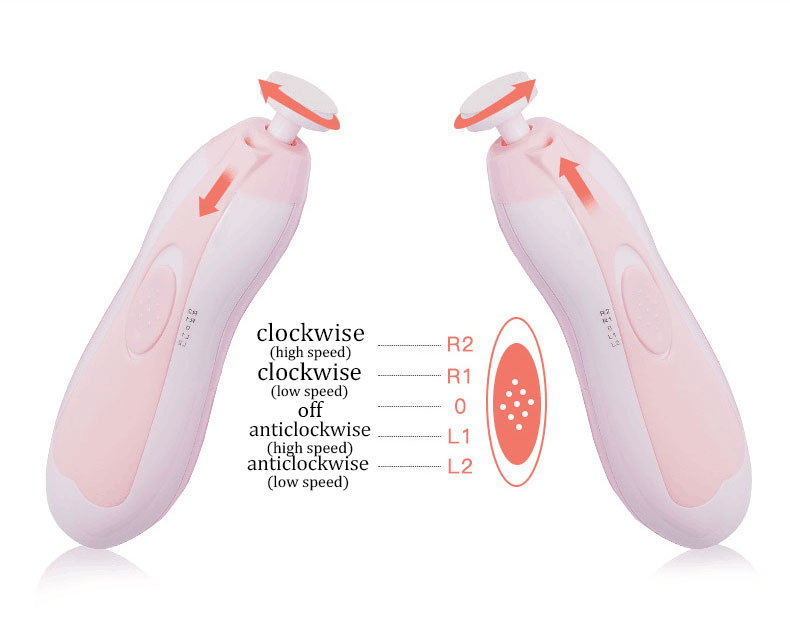 Anti-Scratch Multifunctional Baby Electric Nail Polisher – Safe Baby Nail Care Tool - Baby Dotz