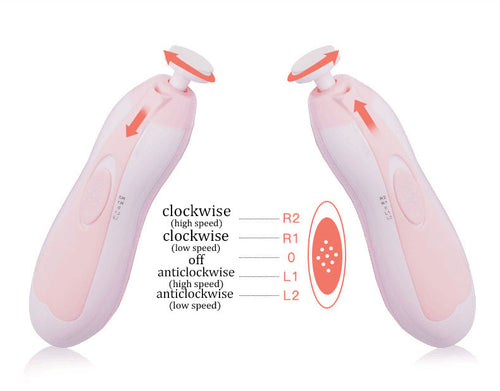 Anti-Scratch Multifunctional Baby Electric Nail Polisher – Safe Baby Nail Care Tool - Baby Dotz