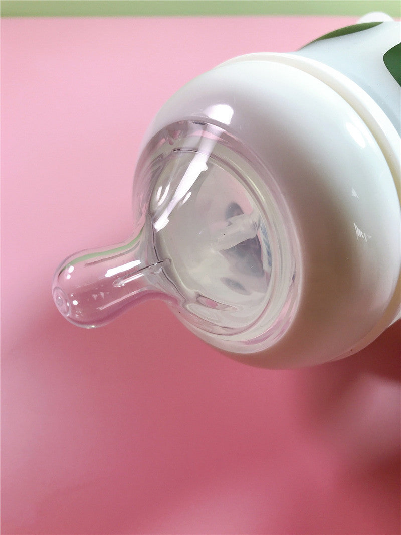 Wide Caliber Silicone Baby Feeding Bottle (Anti-Colic Design) - Baby Dotz