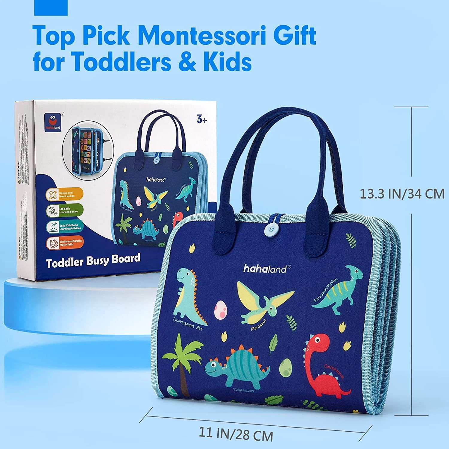 Children's Learning Board Early Education Toys Life Common Sense Dressing Lace-up Felt Bag Toddler Felt Busy Board - Baby Dotz