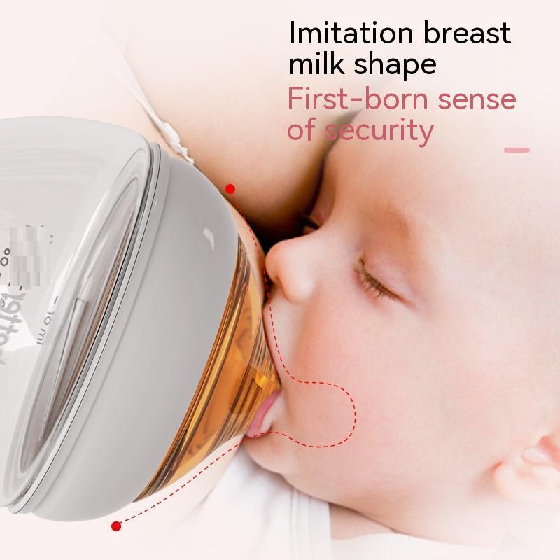Newborn Wide Mouth Glass Baby Feeding Bottle (Choke-Proof Design) - Baby Dotz