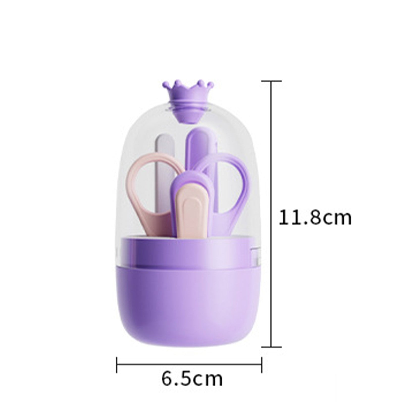 Baby Nail Kit, 4-in-1 Baby Nail Care Set With Cute Case, Baby Nail Clippers, Scissors, Nail File & Tweezers, Baby Manicure - Baby Dotz