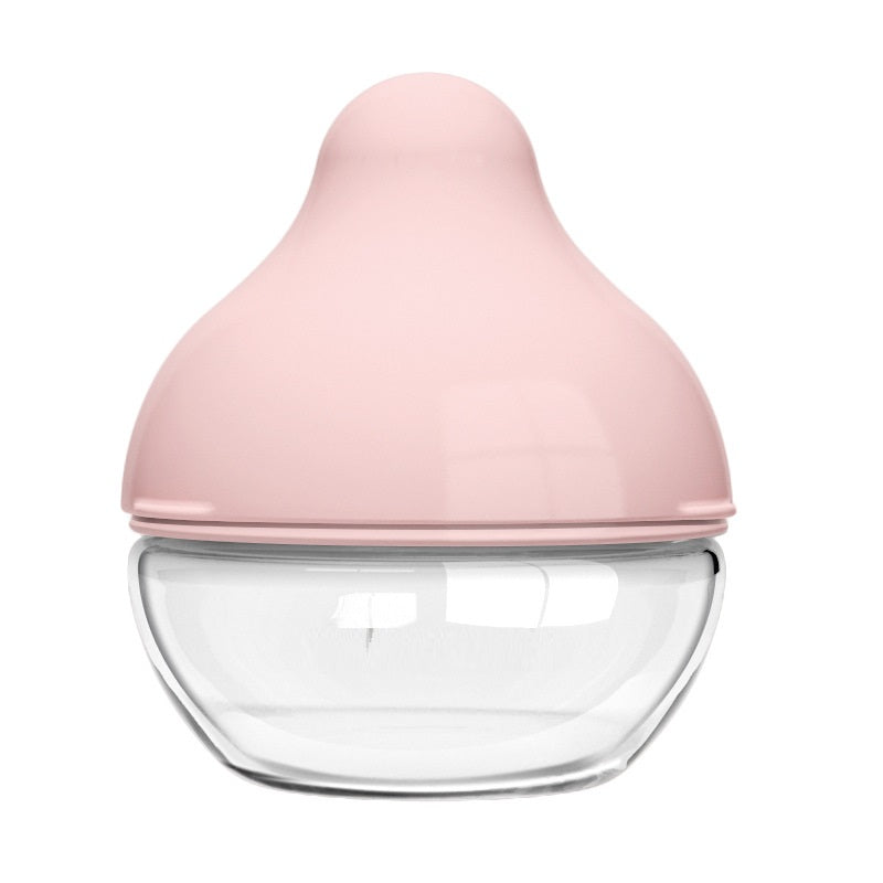 Newborn Wide Mouth Glass Baby Feeding Bottle (Choke-Proof Design) - Baby Dotz