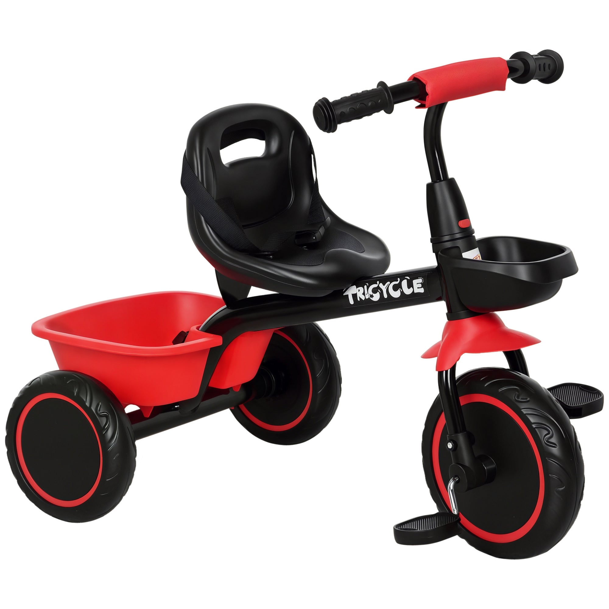 Tricycle for Toddlers (Age 2–5)  Adjustable Seat with Storage Basket for Boys and Girls (Red) - Baby Dotz