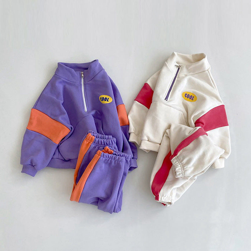 Children Toddler Baby Track Sweatpants Two-piece Set - Baby Dotz