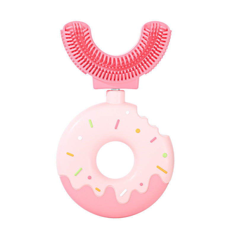SmileDonut U-Shape Silicone Baby Toothbrush (Manual 360° Cleaning Brush) - Baby Dotz