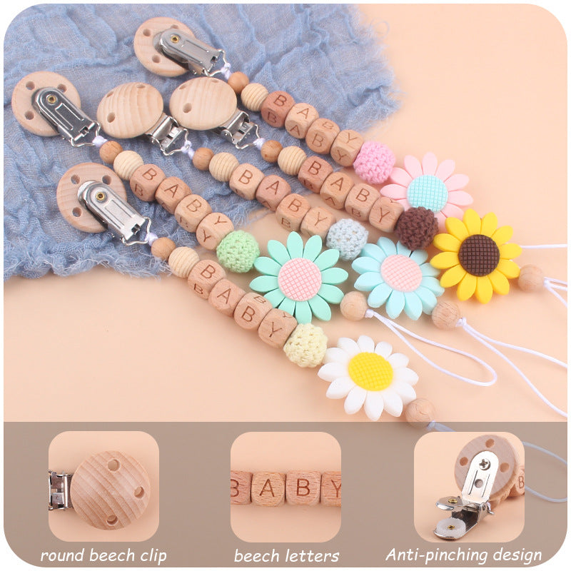 Baby Products Soothing Beech Pacifier Clip - Baby Dotz