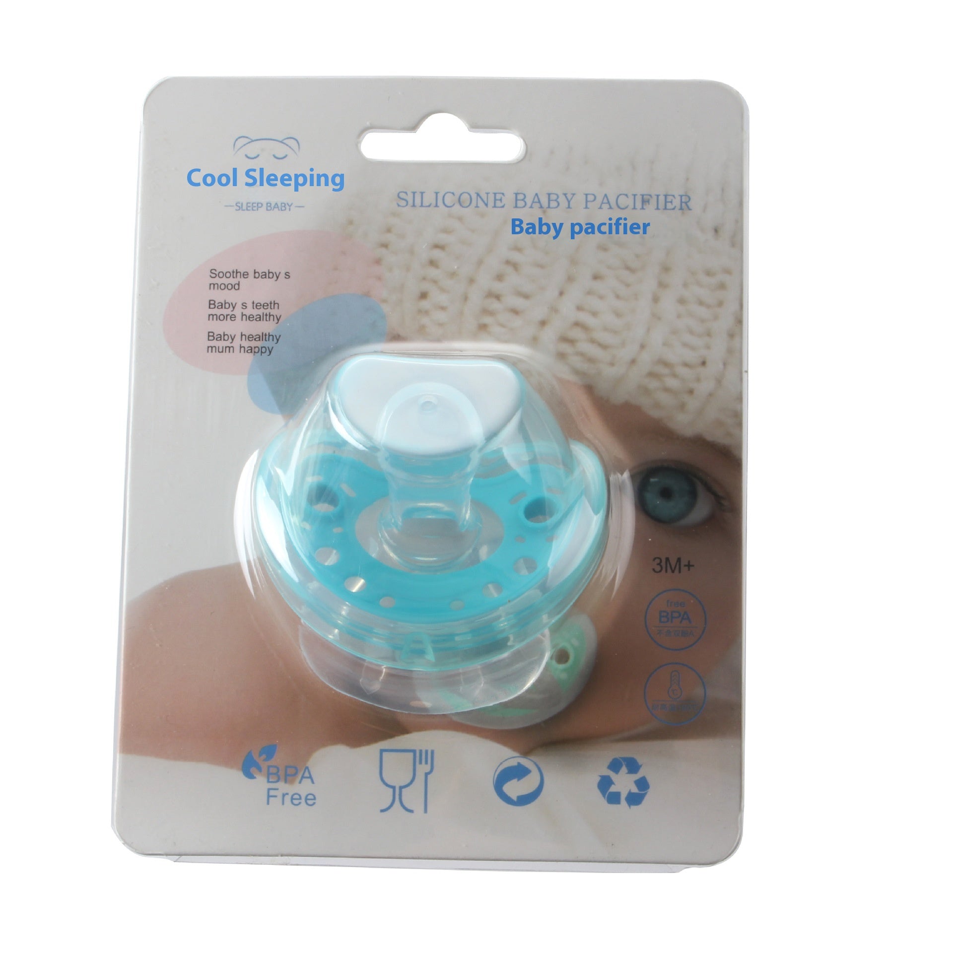 Baby Products Full Silica Gel Pacifier Two-color Liquid Silicone Sleep Comfort Baby Pacifier Baby - Baby Dotz