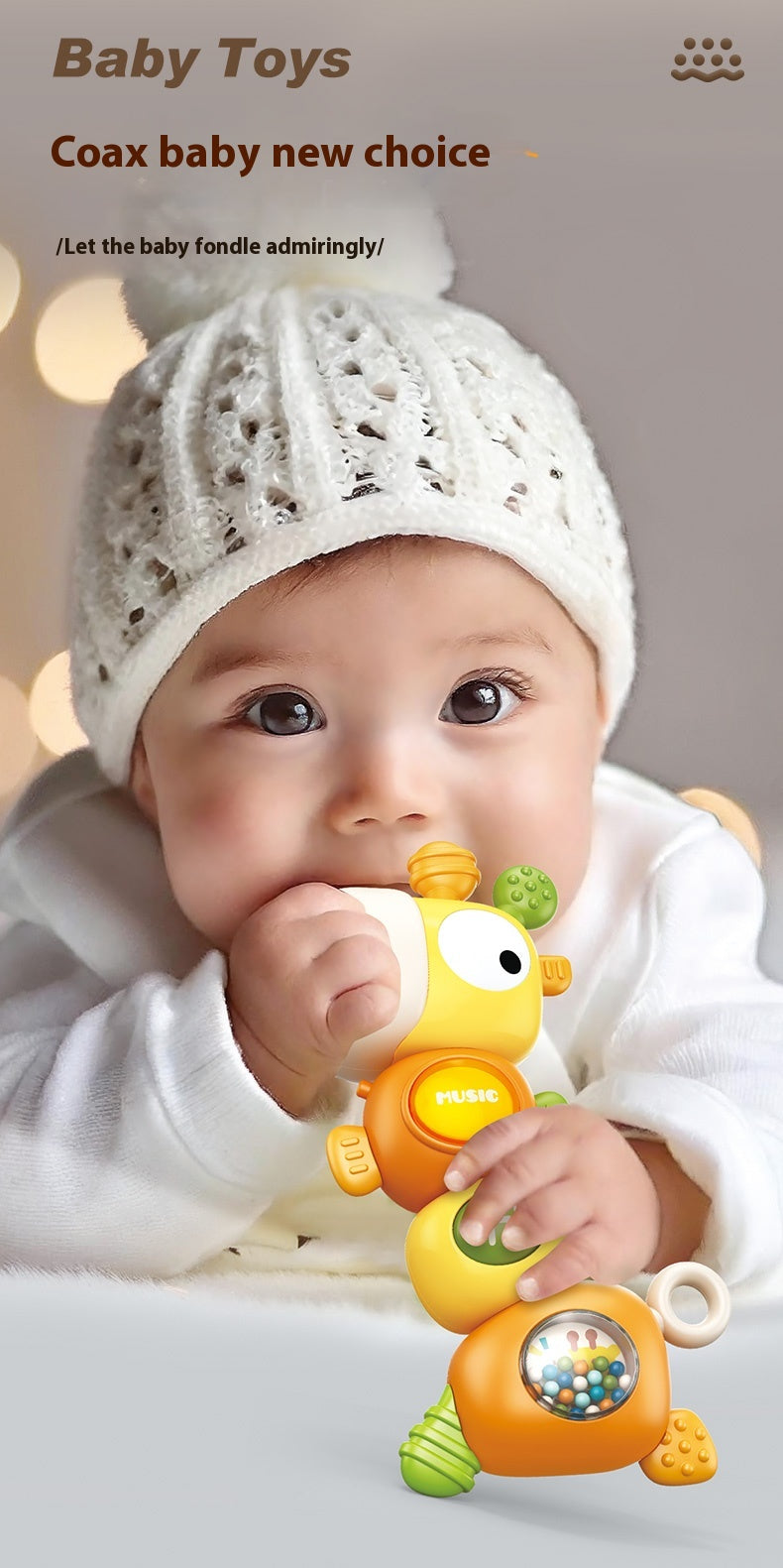 Early Learning Comfort Teether Toy for Babies & Toddlers - Baby Dotz