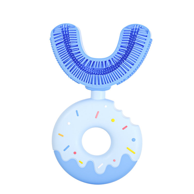 SmileDonut U-Shape Silicone Baby Toothbrush (Manual 360° Cleaning Brush) - Baby Dotz