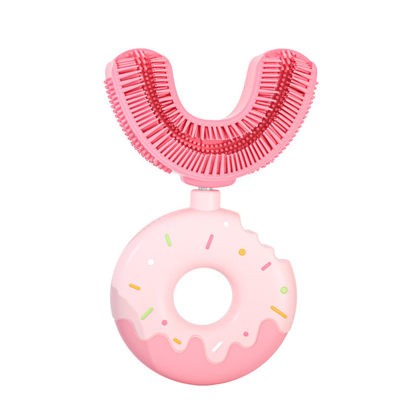 SmileDonut U-Shape Silicone Baby Toothbrush (Manual 360° Cleaning Brush) - Baby Dotz