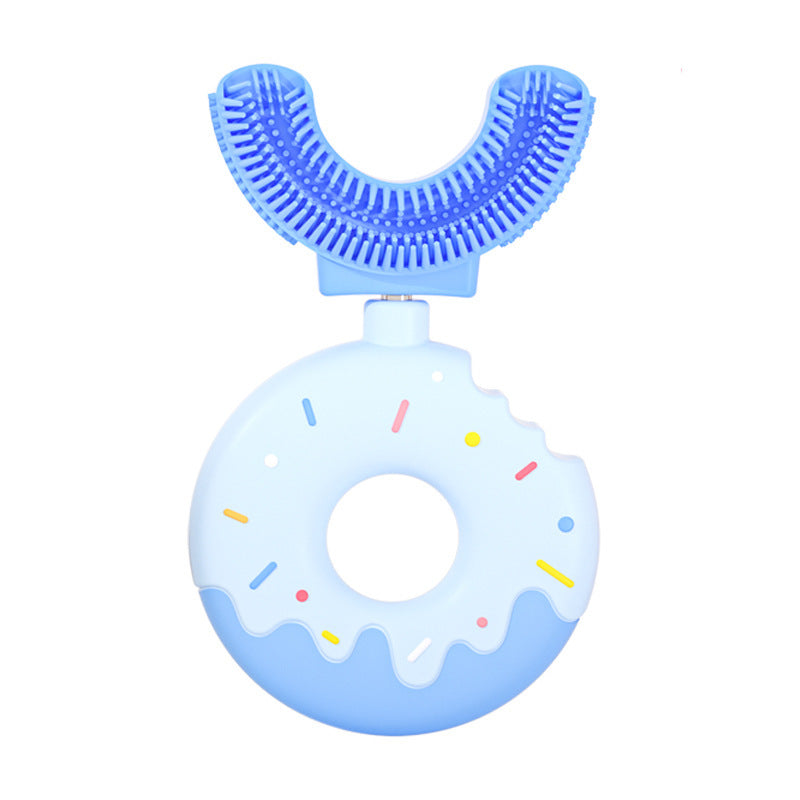 SmileDonut U-Shape Silicone Baby Toothbrush (Manual 360° Cleaning Brush) - Baby Dotz